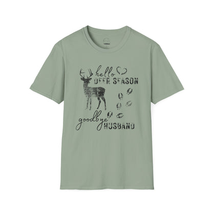 Hello Deer Season Goodbye Husband Softstyle T-Shirt