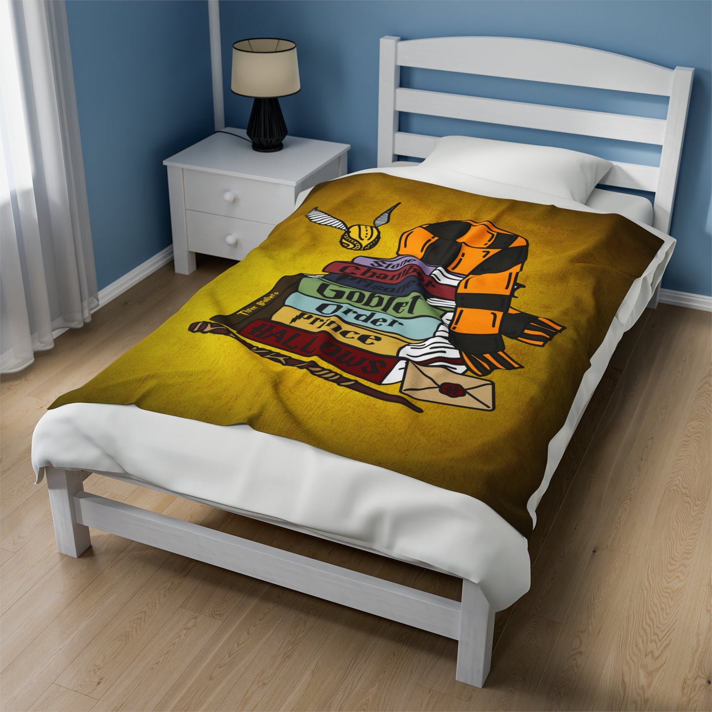 HP Books Hufflepuff Velveteen Plush Blanket