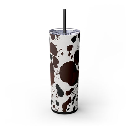 Rodeo Cow Print Skinny Tumbler with Straw, 20oz