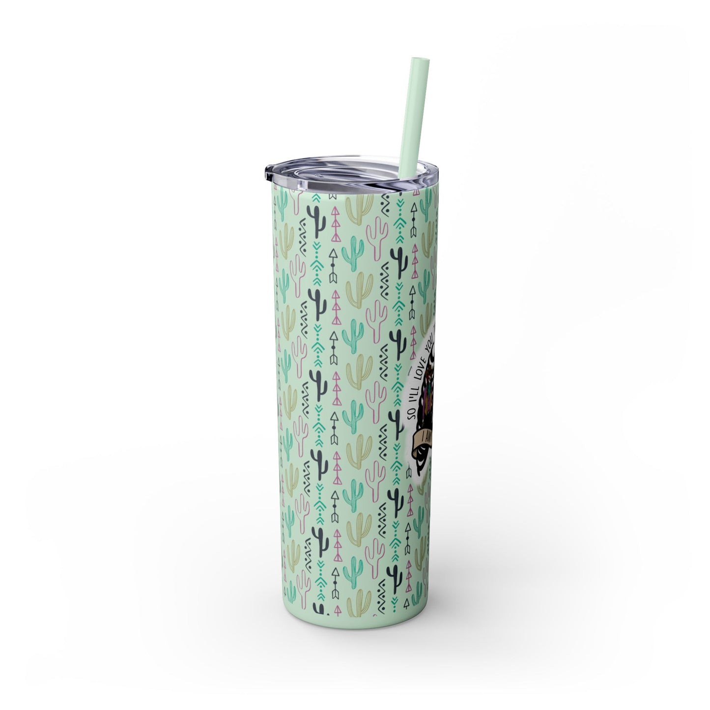 Lungs Give Out Skinny Tumbler with Straw, 20oz