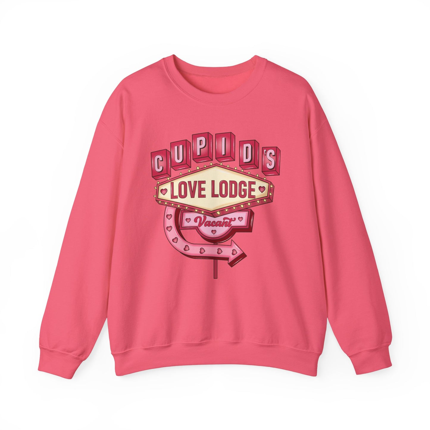 Cupid's Love Lodge Unisex Crewneck Sweatshirt - Cozy Valentine's Day Gift