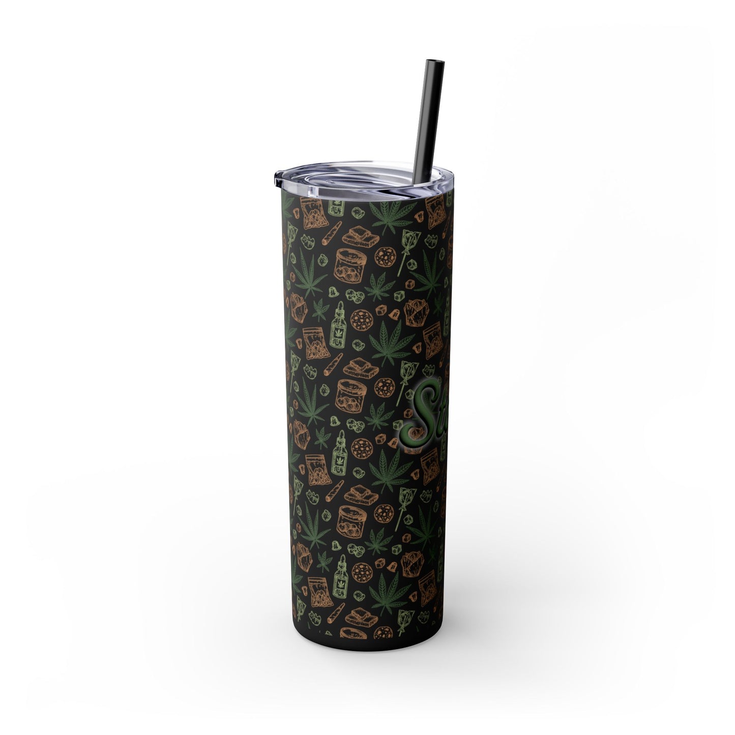 Stoner Skinny Tumbler with Straw, 20oz