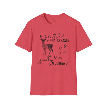 Hello Deer Season Goodbye Husband Softstyle T-Shirt