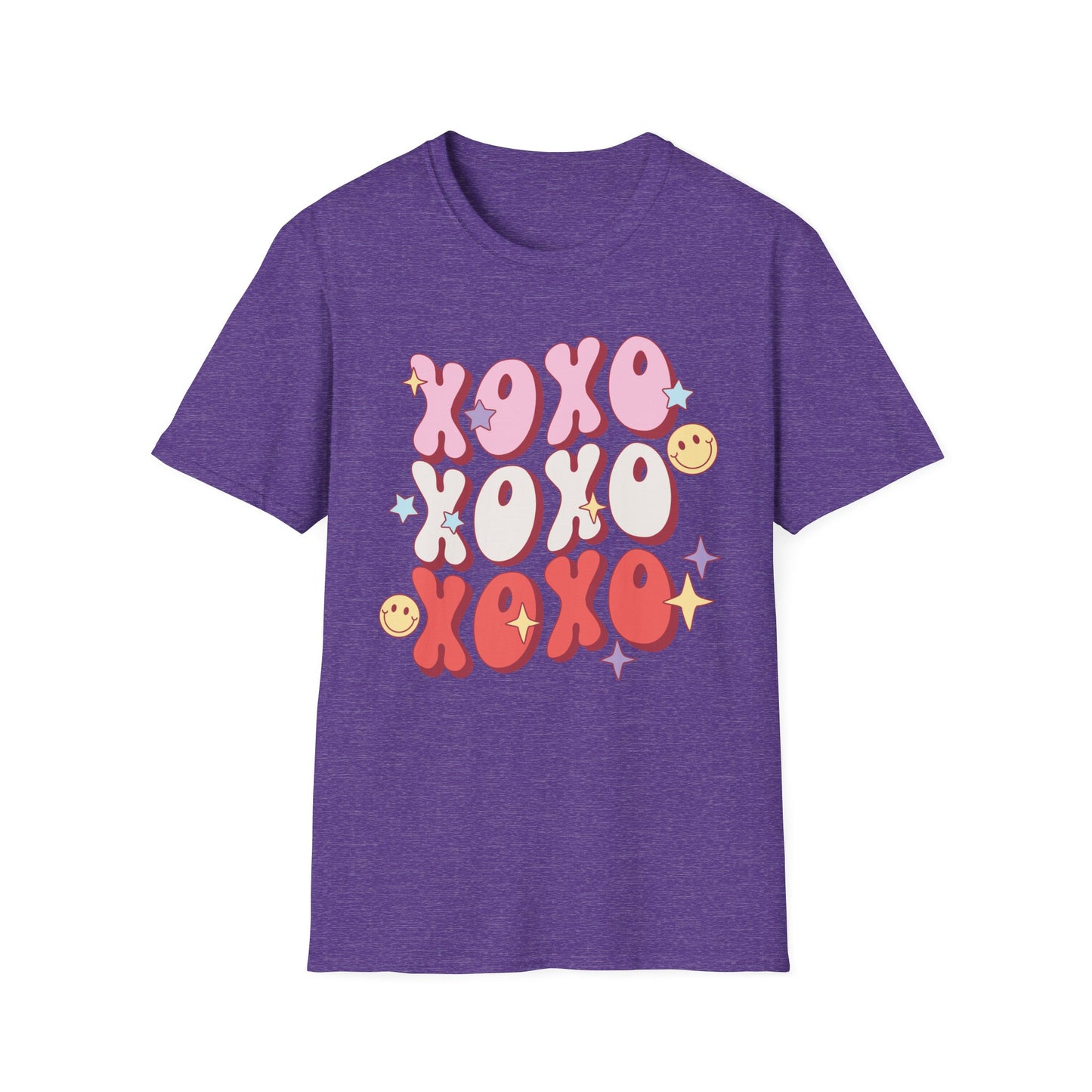 Retro XOXO Unisex Softstyle T-Shirt - Casual Love Vibes