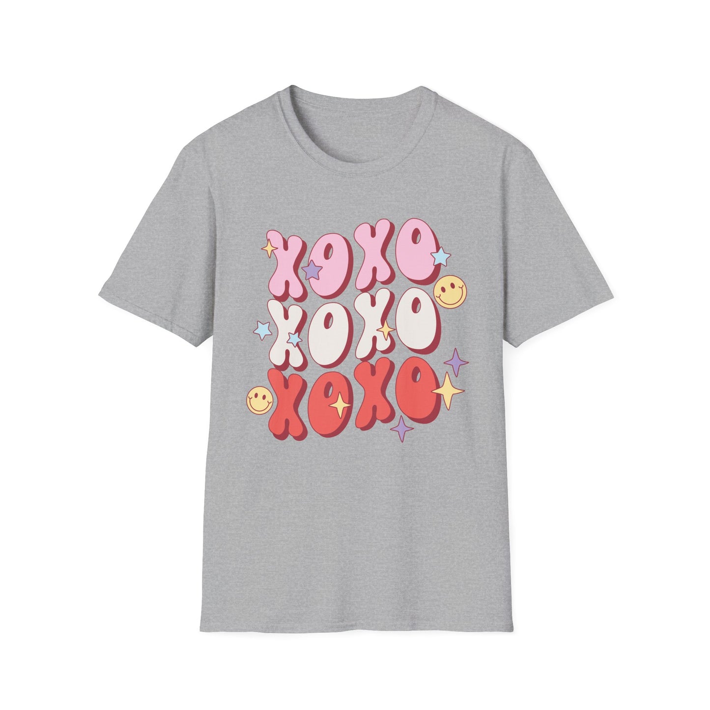 Retro XOXO Unisex Softstyle T-Shirt - Casual Love Vibes