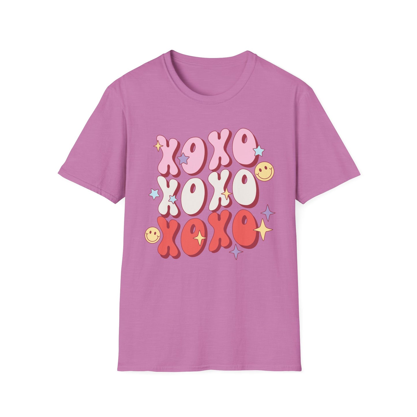 Retro XOXO Unisex Softstyle T-Shirt - Casual Love Vibes