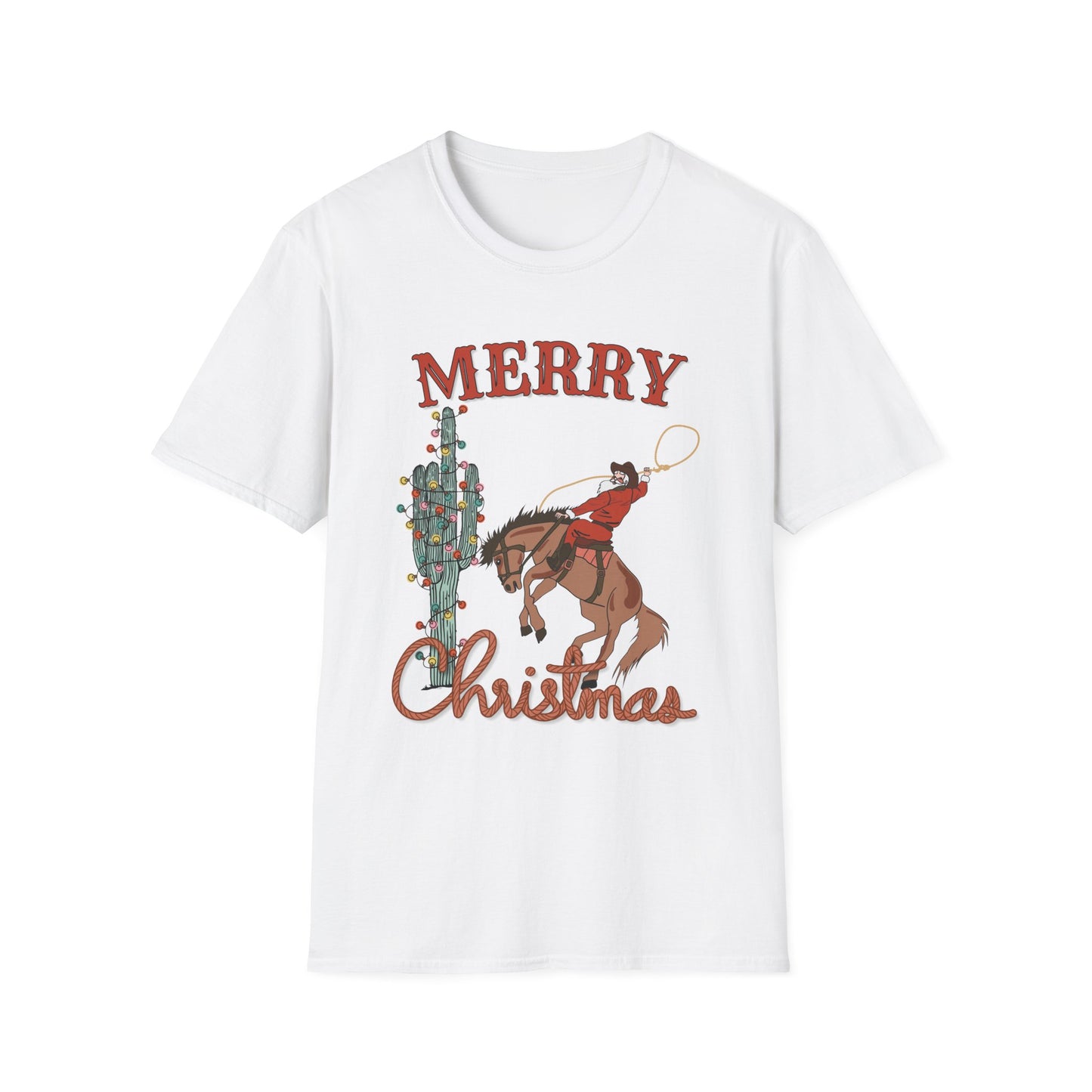 Merry Christmas Rodeo T-Shirt - Unisex Fun Holiday Tee