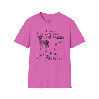 Hello Deer Season Goodbye Husband Softstyle T-Shirt