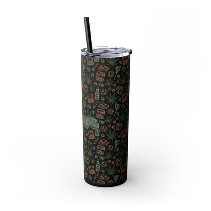 Stoner Skinny Tumbler with Straw, 20oz