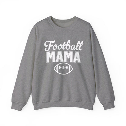 Football Mama White Print Crewneck Sweatshirt