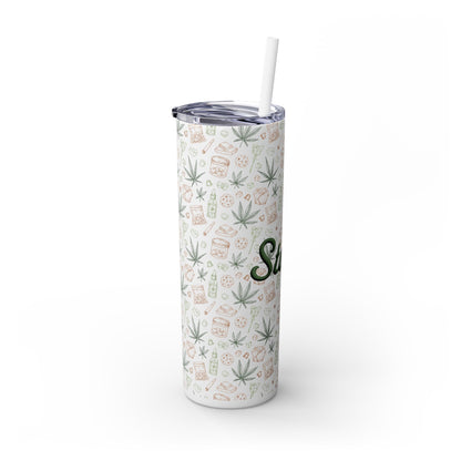 Stoner Skinny Tumbler with Straw, 20oz