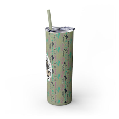 Lungs Give Out Skinny Tumbler with Straw, 20oz