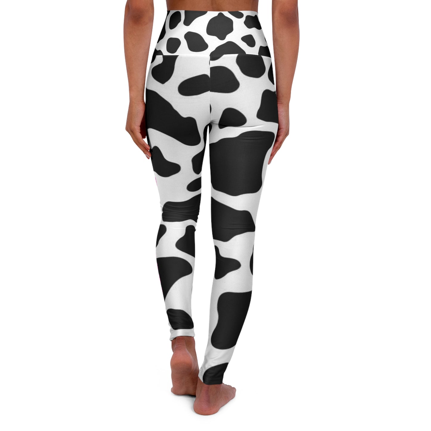 Yee Haw Cow Print High Waisted Yoga Leggings