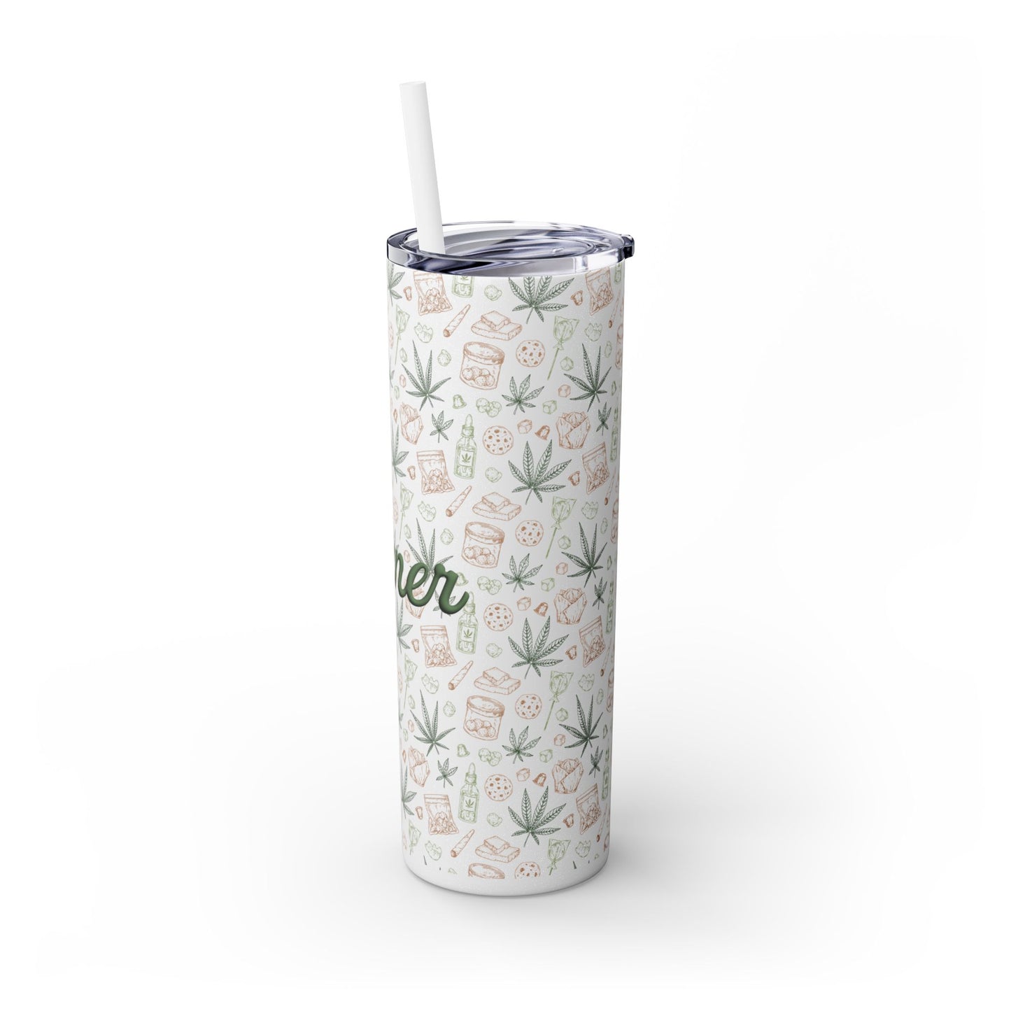 Stoner Skinny Tumbler with Straw, 20oz