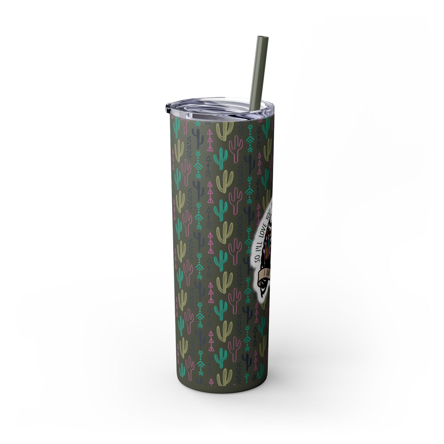 Lungs Give Out Skinny Tumbler with Straw, 20oz