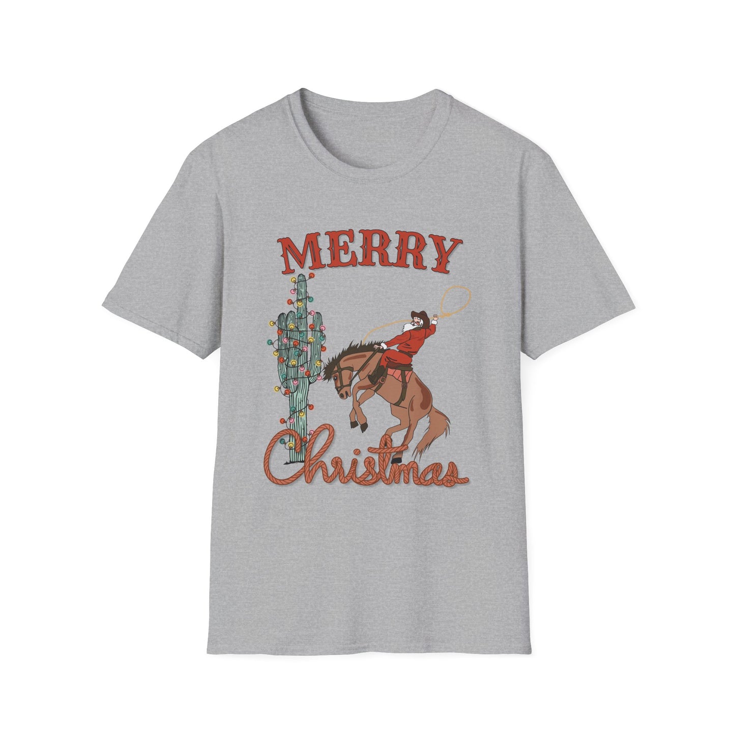 Merry Christmas Rodeo T-Shirt - Unisex Fun Holiday Tee