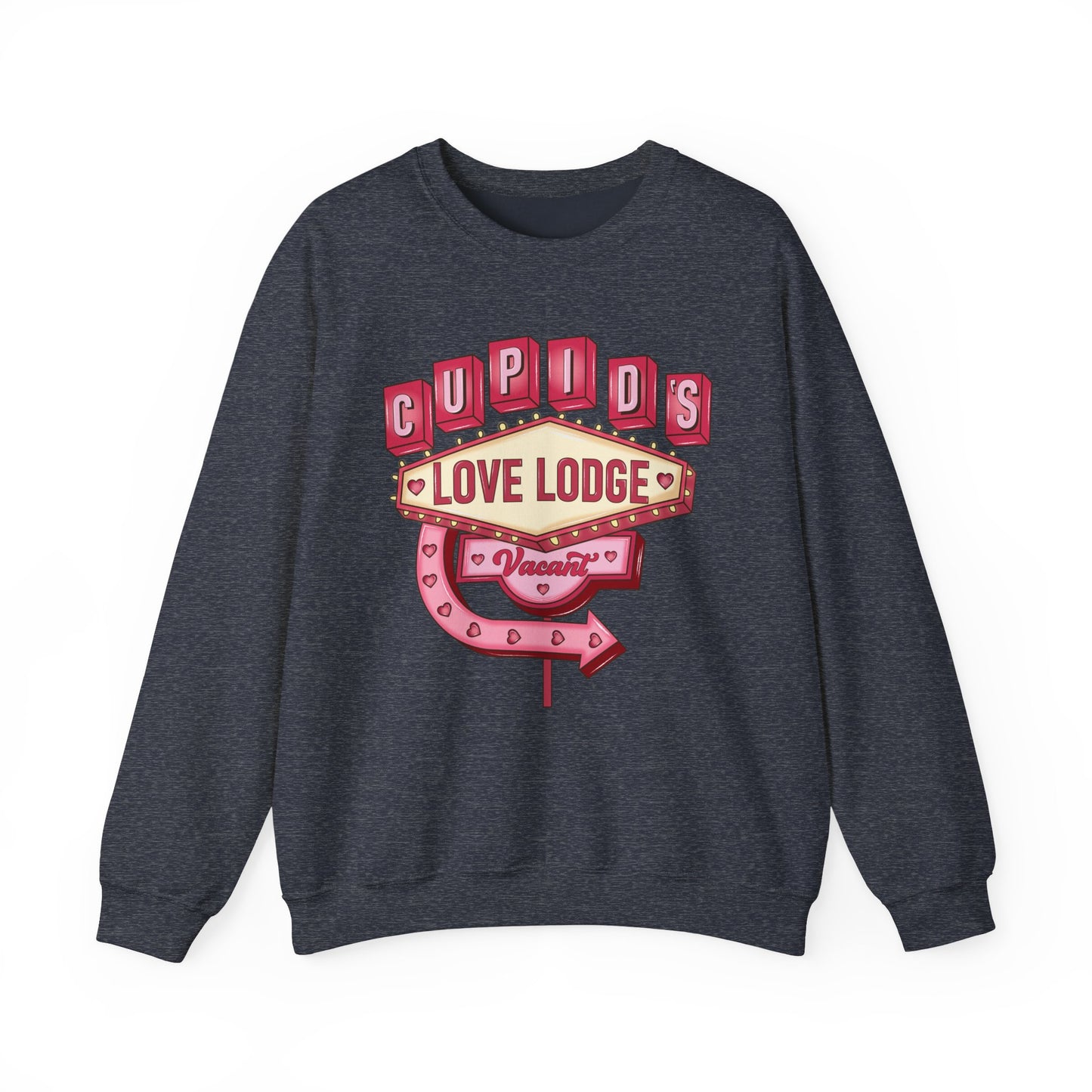 Cupid's Love Lodge Unisex Crewneck Sweatshirt - Cozy Valentine's Day Gift