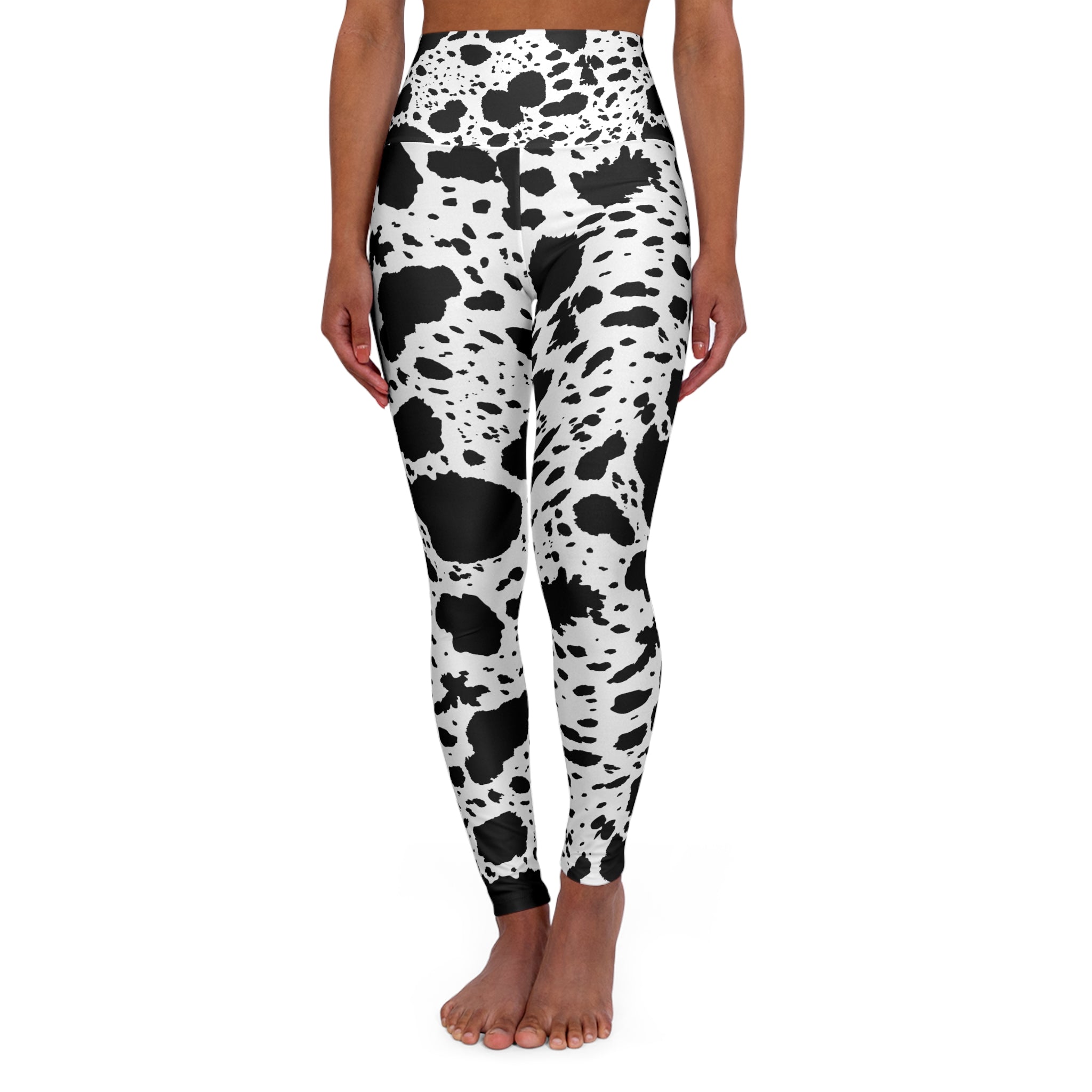 Cow print leggings best sale