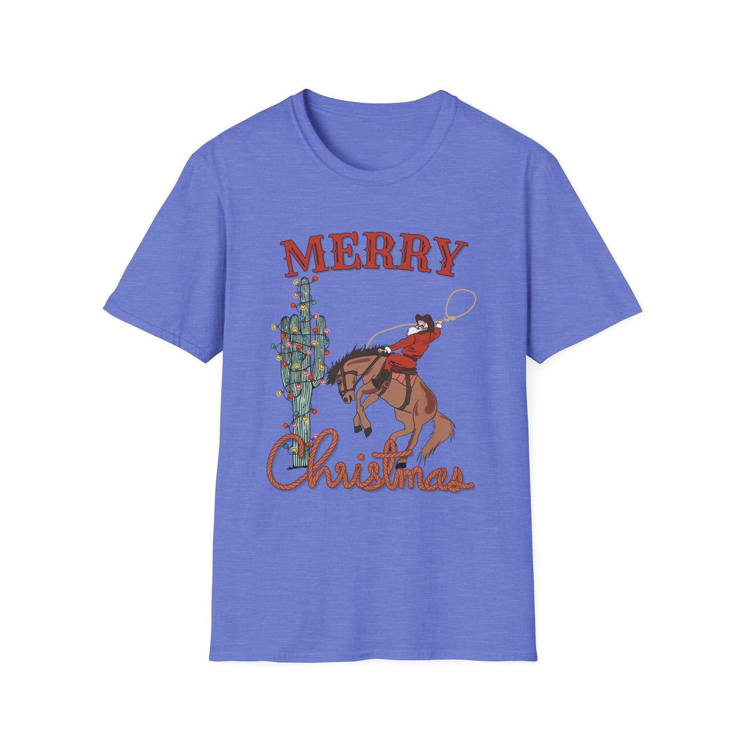 Merry Christmas Rodeo T-Shirt - Unisex Fun Holiday Tee