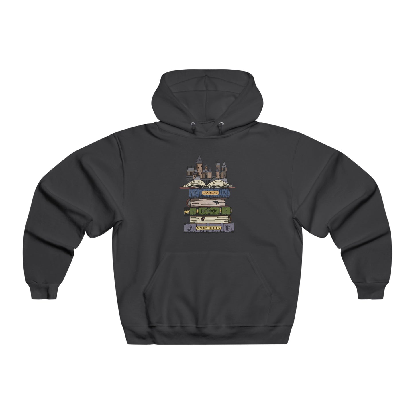 Harry Potter Books and Castle Hooded Sweatshirt