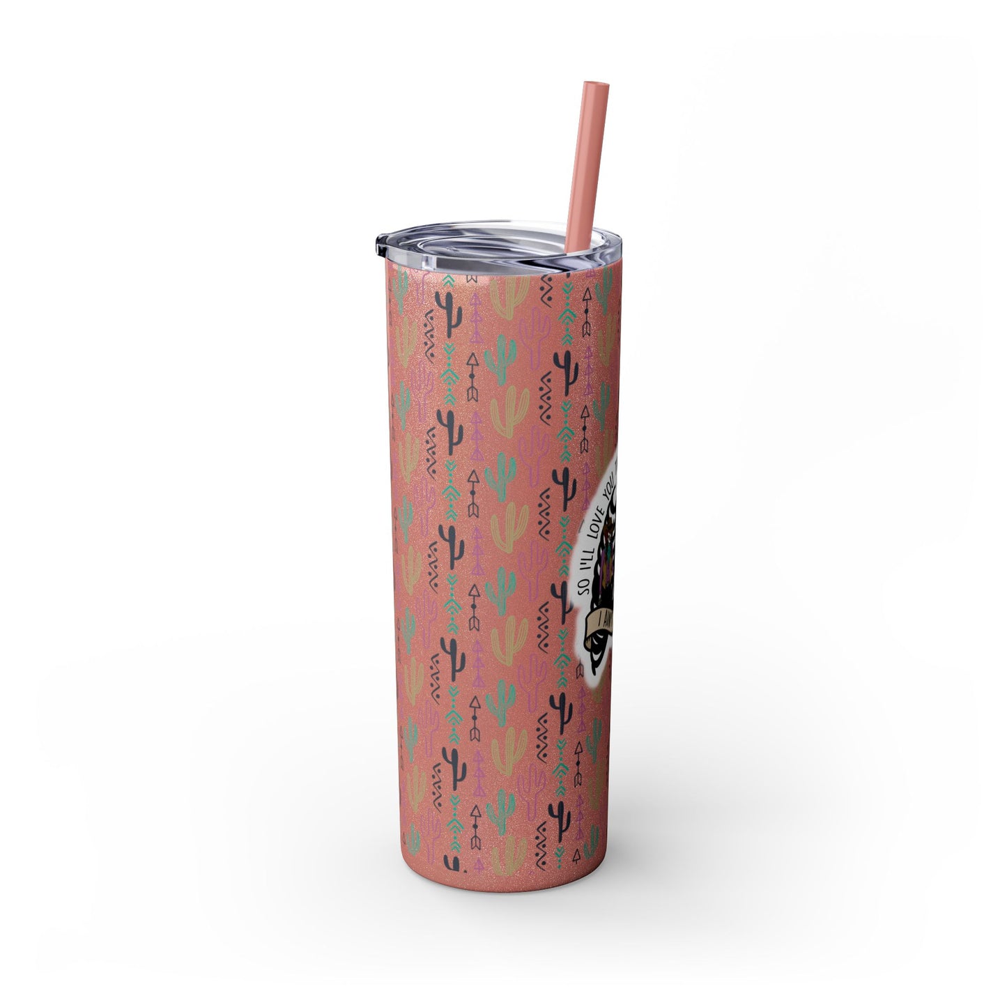 Lungs Give Out Skinny Tumbler with Straw, 20oz