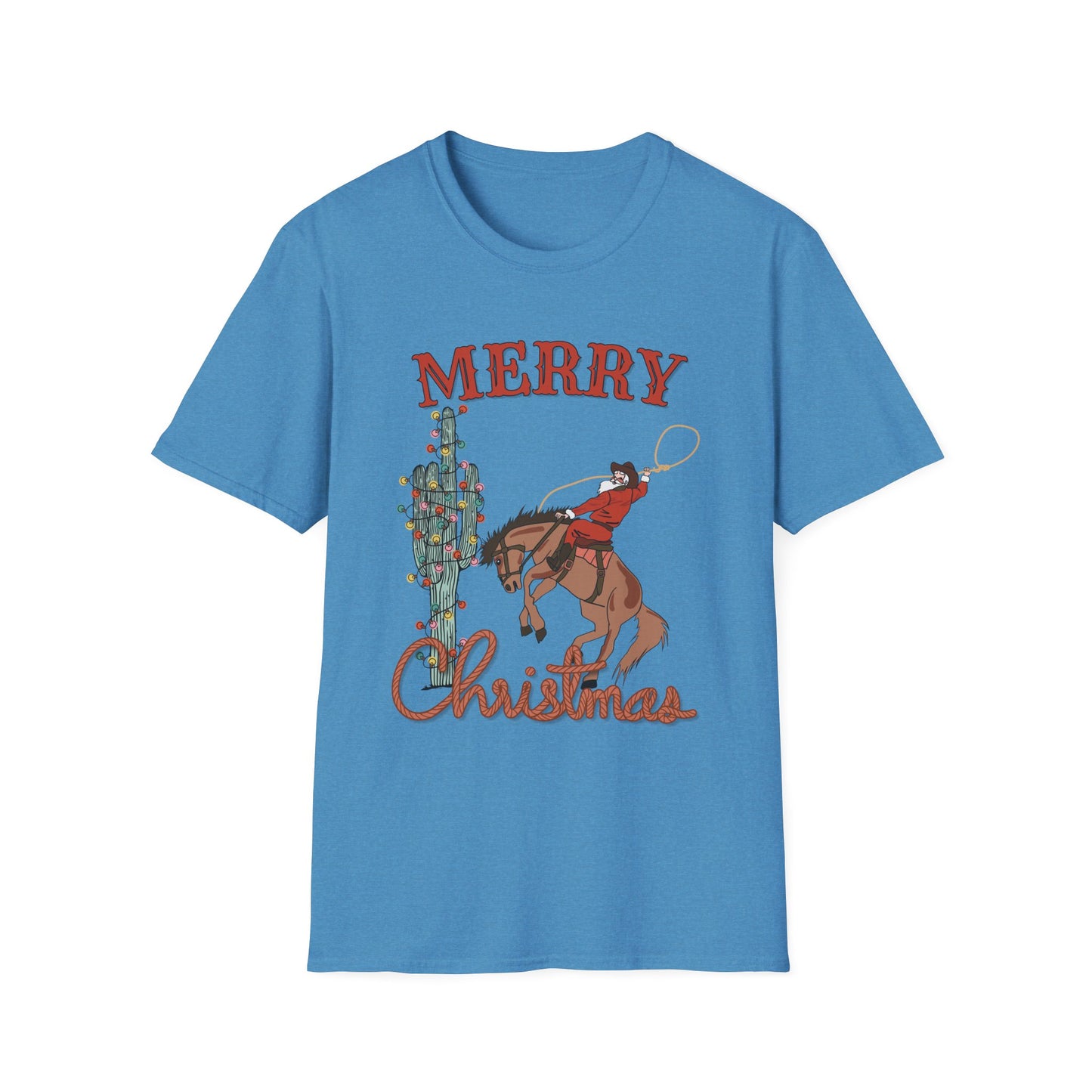 Merry Christmas Rodeo T-Shirt - Unisex Fun Holiday Tee