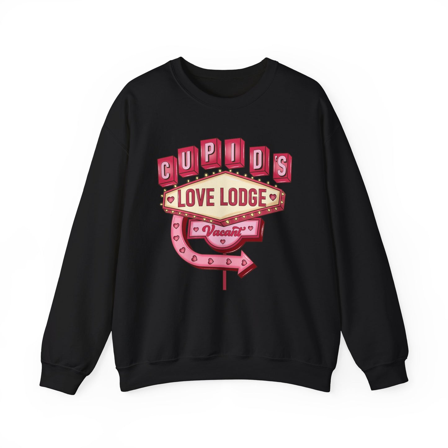 Cupid's Love Lodge Unisex Crewneck Sweatshirt - Cozy Valentine's Day Gift