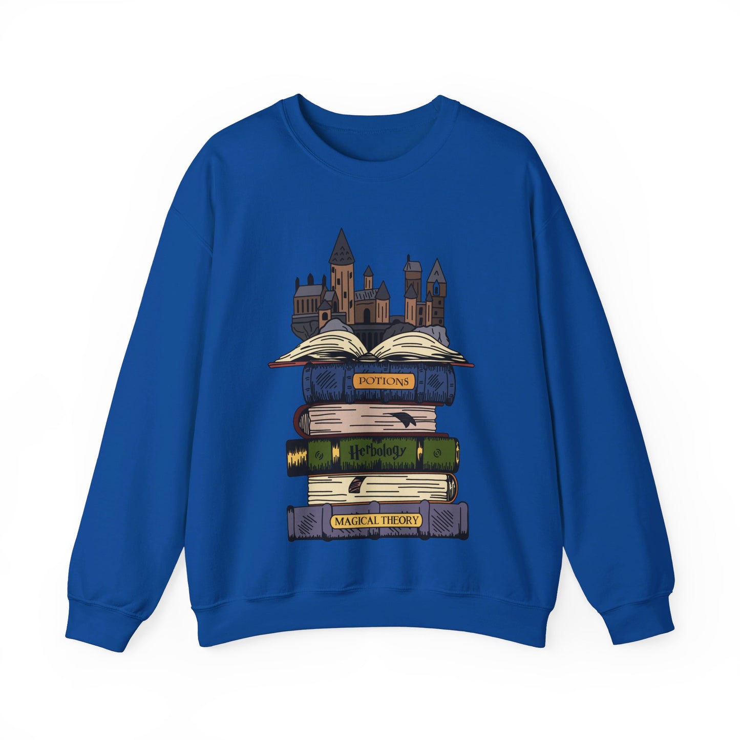 Harry Potter Books and Hogwarts Crewneck Sweatshirt