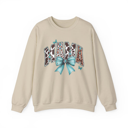 Leopard Print Western Mama Crewneck Sweatshirt - Stylish & Cozy Gift for Moms