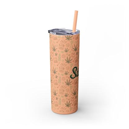 Stoner Skinny Tumbler with Straw, 20oz