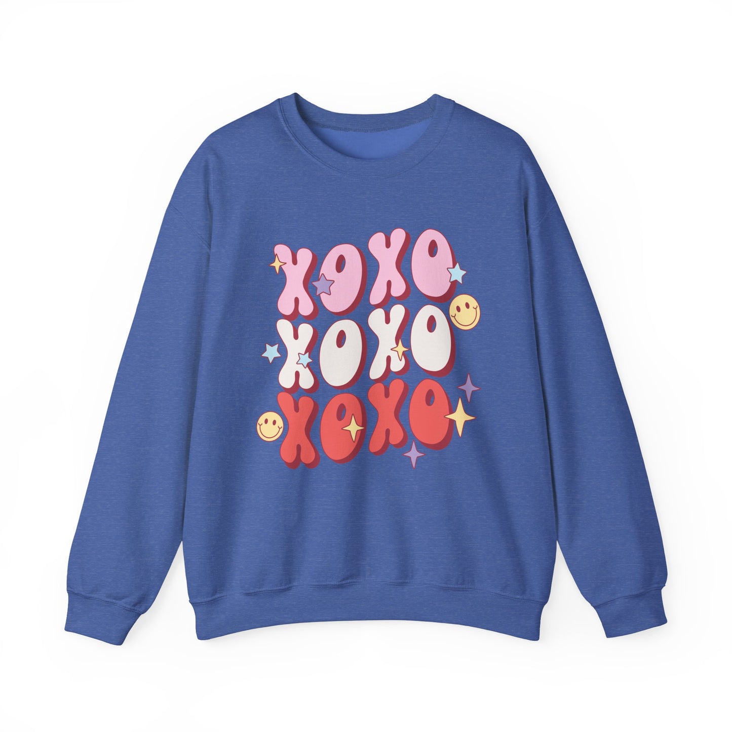 XOXO Smiley Crewneck Sweatshirt - Cozy Unisex Style for Valentine's Day & Everyday Wear