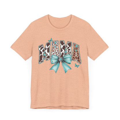 Stylish Mama Leopard Print Western Tee – Cute Graphic T-Shirt for Moms