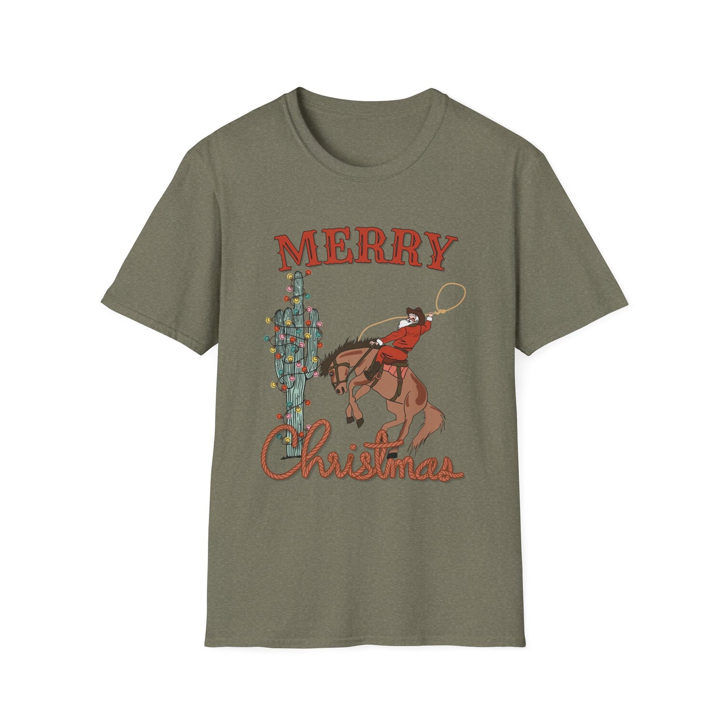 Merry Christmas Rodeo T-Shirt - Unisex Fun Holiday Tee