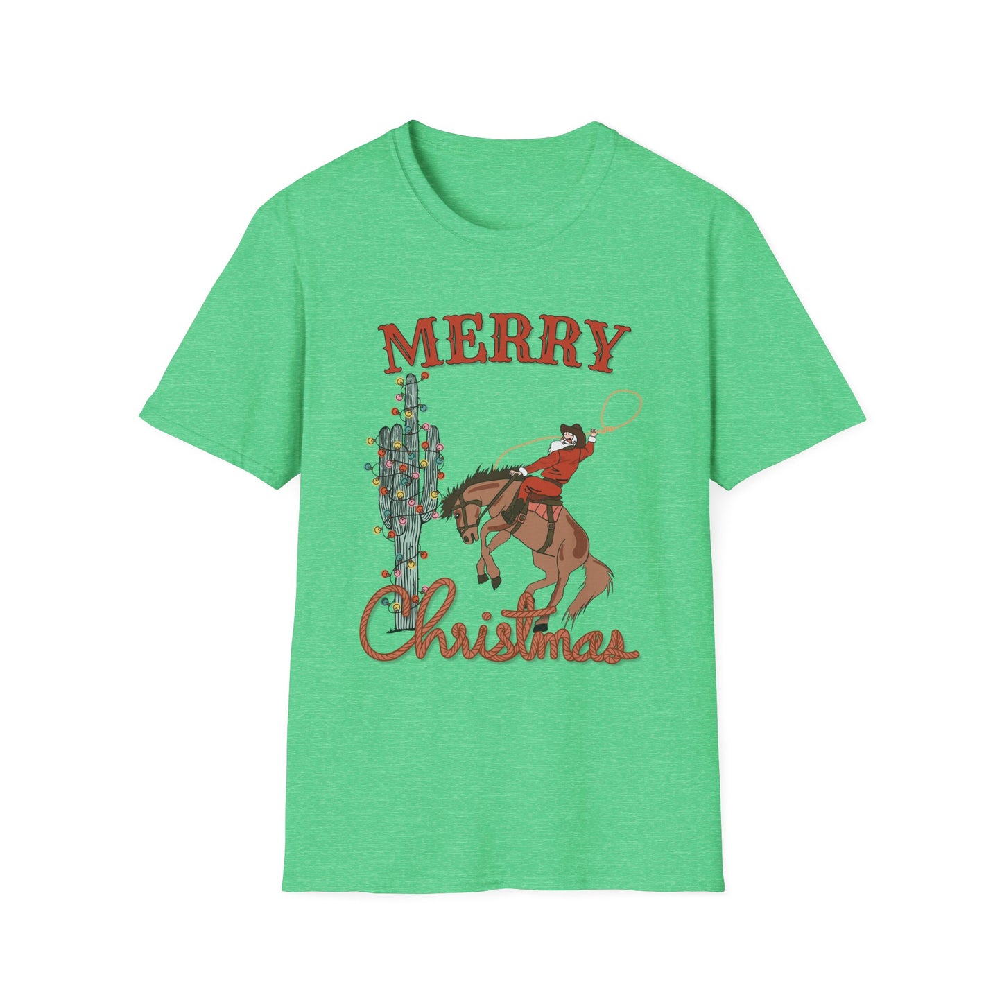 Merry Christmas Rodeo T-Shirt - Unisex Fun Holiday Tee