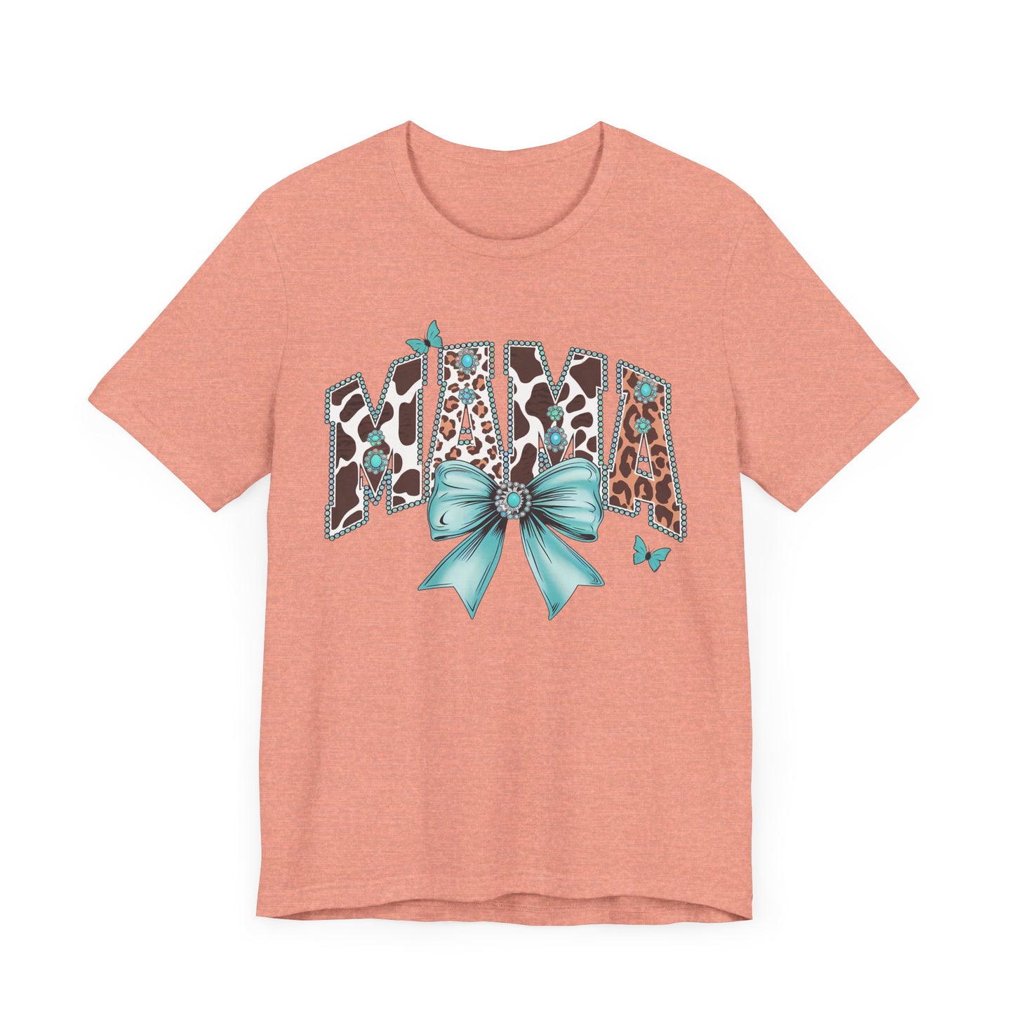 Stylish Mama Leopard Print Western Tee – Cute Graphic T-Shirt for Moms