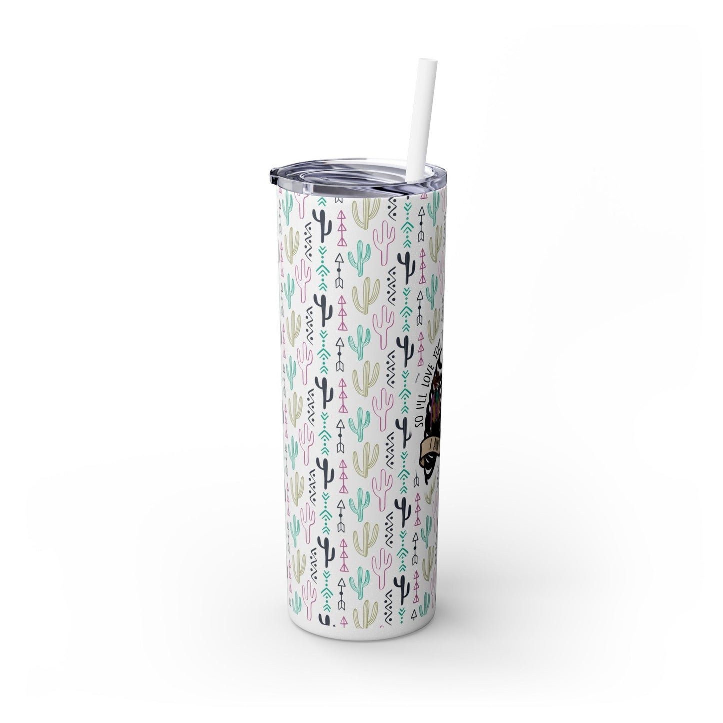 Lungs Give Out Skinny Tumbler with Straw, 20oz