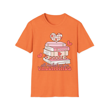 Valentine's Day Book Lover T-Shirt | All Booked Up for Valentines