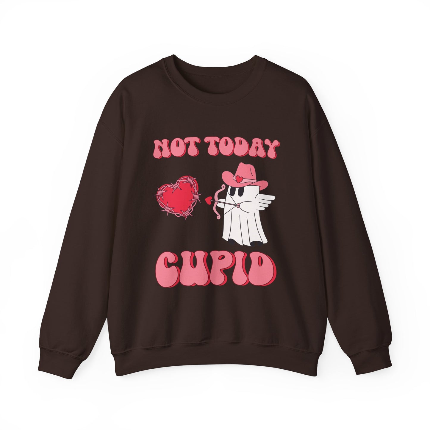 Funny Valentine's Day Ghost - "Not Today Cupid" Sweatshirt