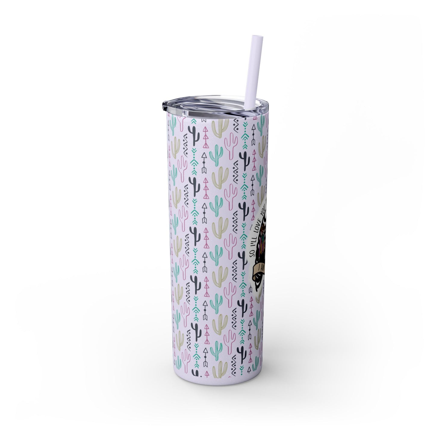 Lungs Give Out Skinny Tumbler with Straw, 20oz