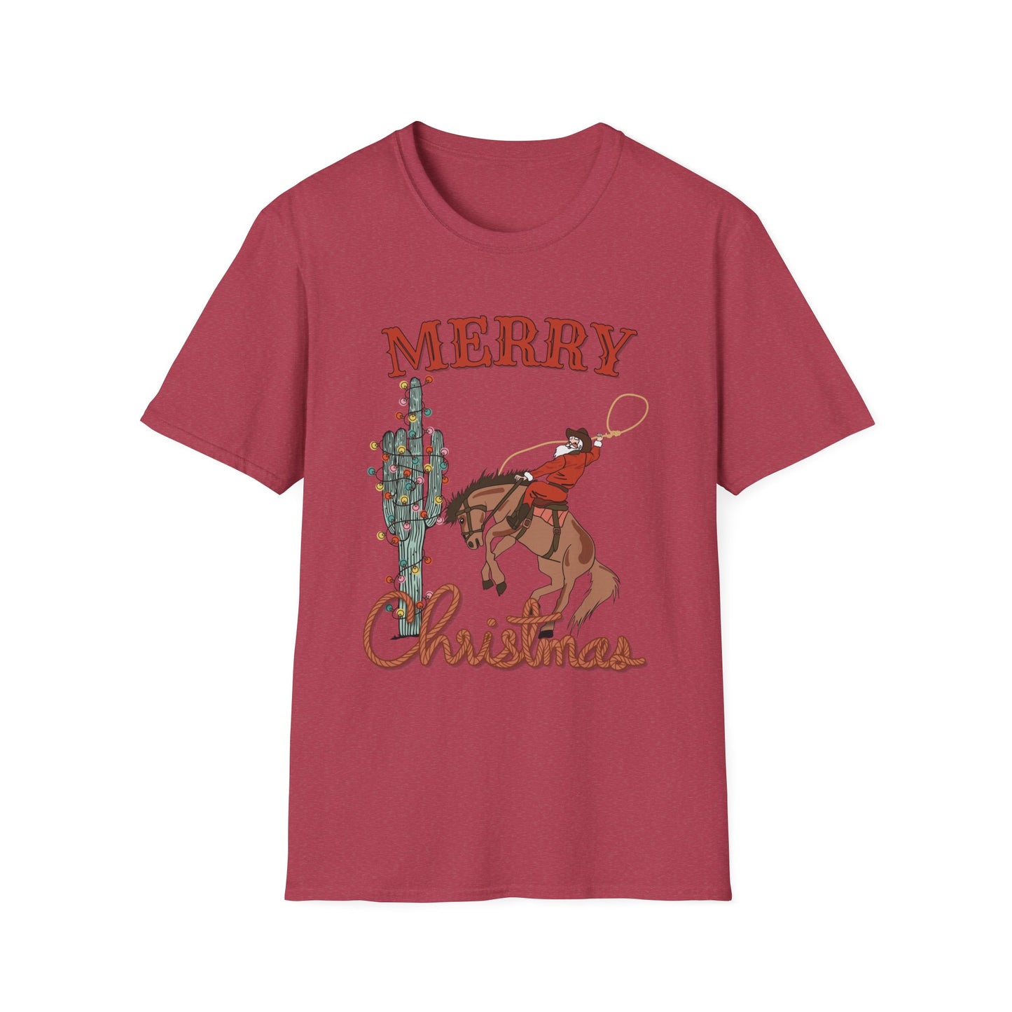 Merry Christmas Rodeo T-Shirt - Unisex Fun Holiday Tee