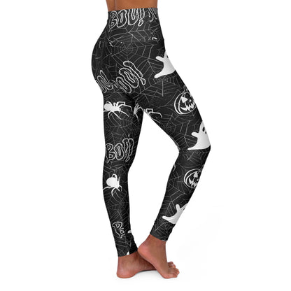 Halloween Spider Ghost High Waisted Yoga Leggings