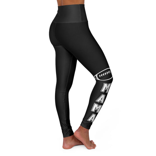 Football Mama High Waisted Yoga Leggings