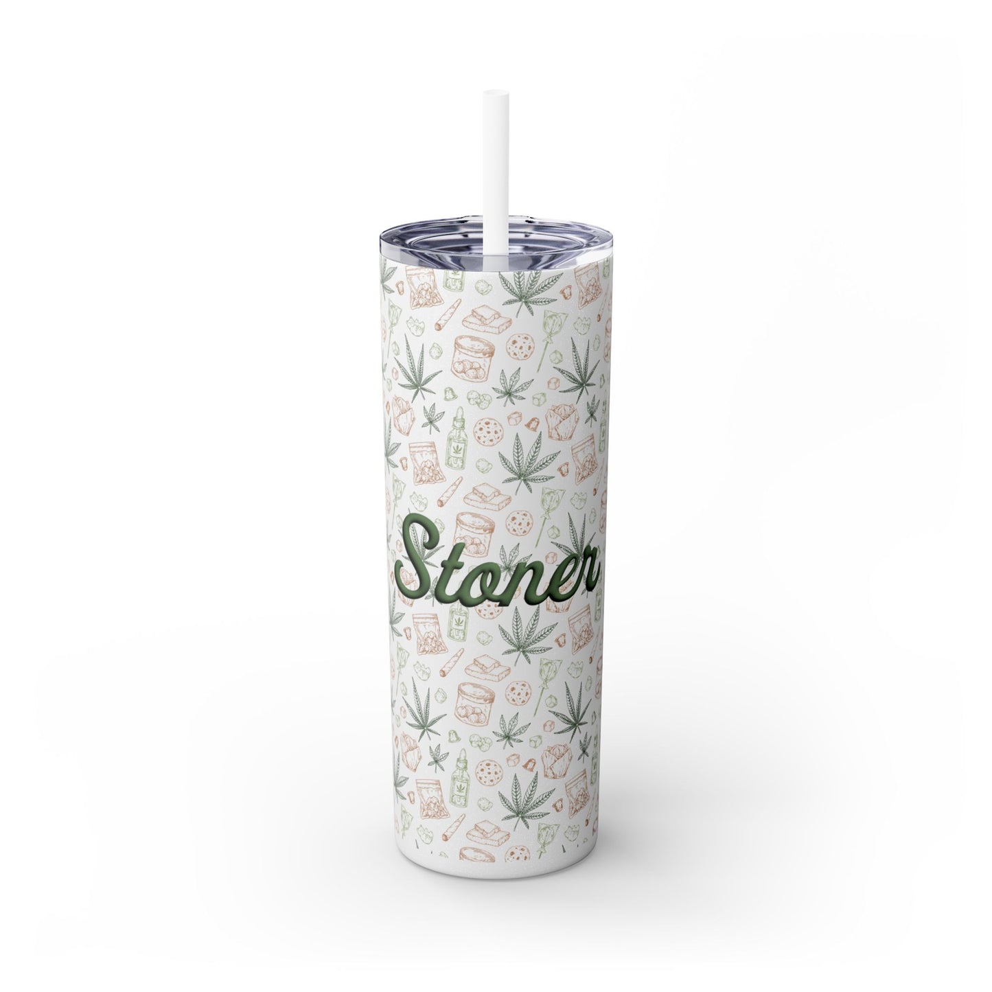 Stoner Skinny Tumbler with Straw, 20oz