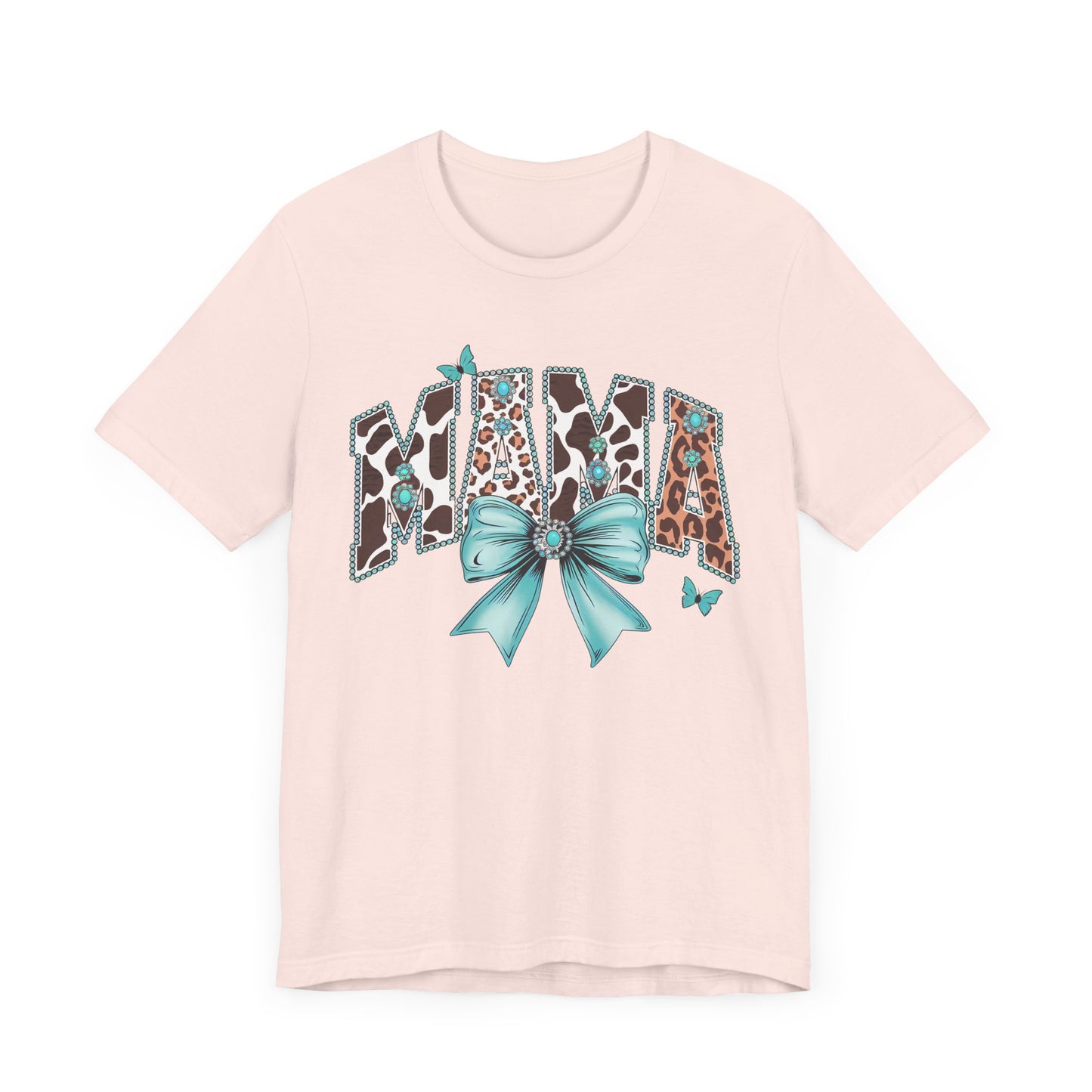 Stylish Mama Leopard Print Western Tee – Cute Graphic T-Shirt for Moms