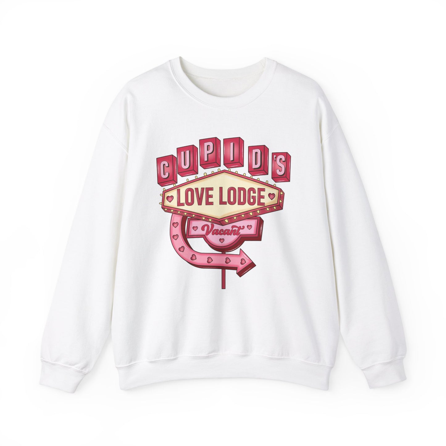 Cupid's Love Lodge Unisex Crewneck Sweatshirt - Cozy Valentine's Day Gift