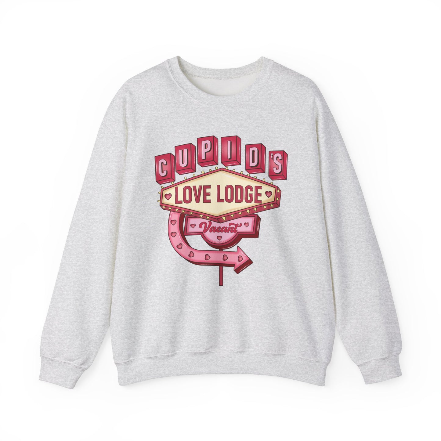 Cupid's Love Lodge Unisex Crewneck Sweatshirt - Cozy Valentine's Day Gift