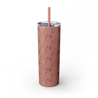 Lungs Give Out Skinny Tumbler with Straw, 20oz