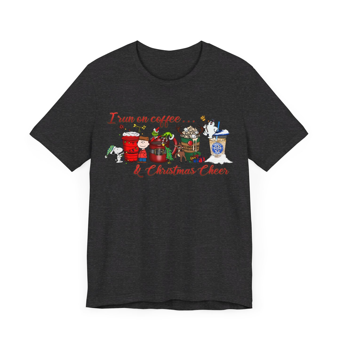 Coffee & Christmas Cheer Classic Movie Cartoons Short Sleeve Tee