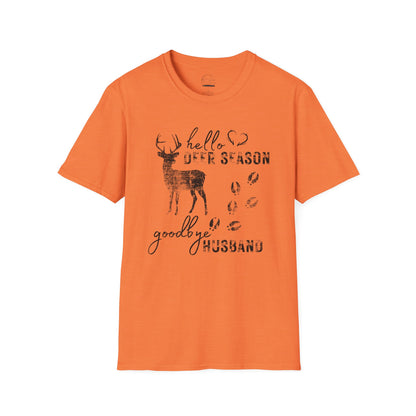 Hello Deer Season Goodbye Husband Softstyle T-Shirt