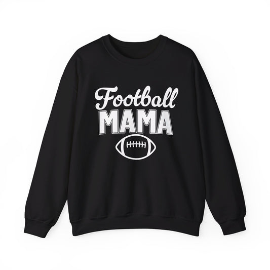 Football Mama White Print Crewneck Sweatshirt